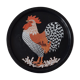 Vintage metal rooster pattern tray, 70' 80'