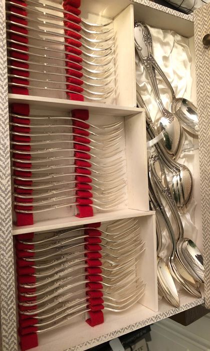 Table service for 12 people (160 rooms) regency - Silver Metal