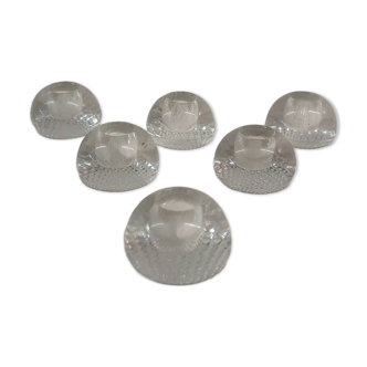 Set of 6 small candle holders in box, The Netherlands 1950's