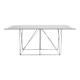 Table à manger en verre et acier par Max Sauze