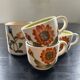 Set of 3 Sarreguemines cups and 1 mug