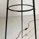 Vintage Stilnovo Floor Lamp, Opaline Glass & Iron, Italy 1950s