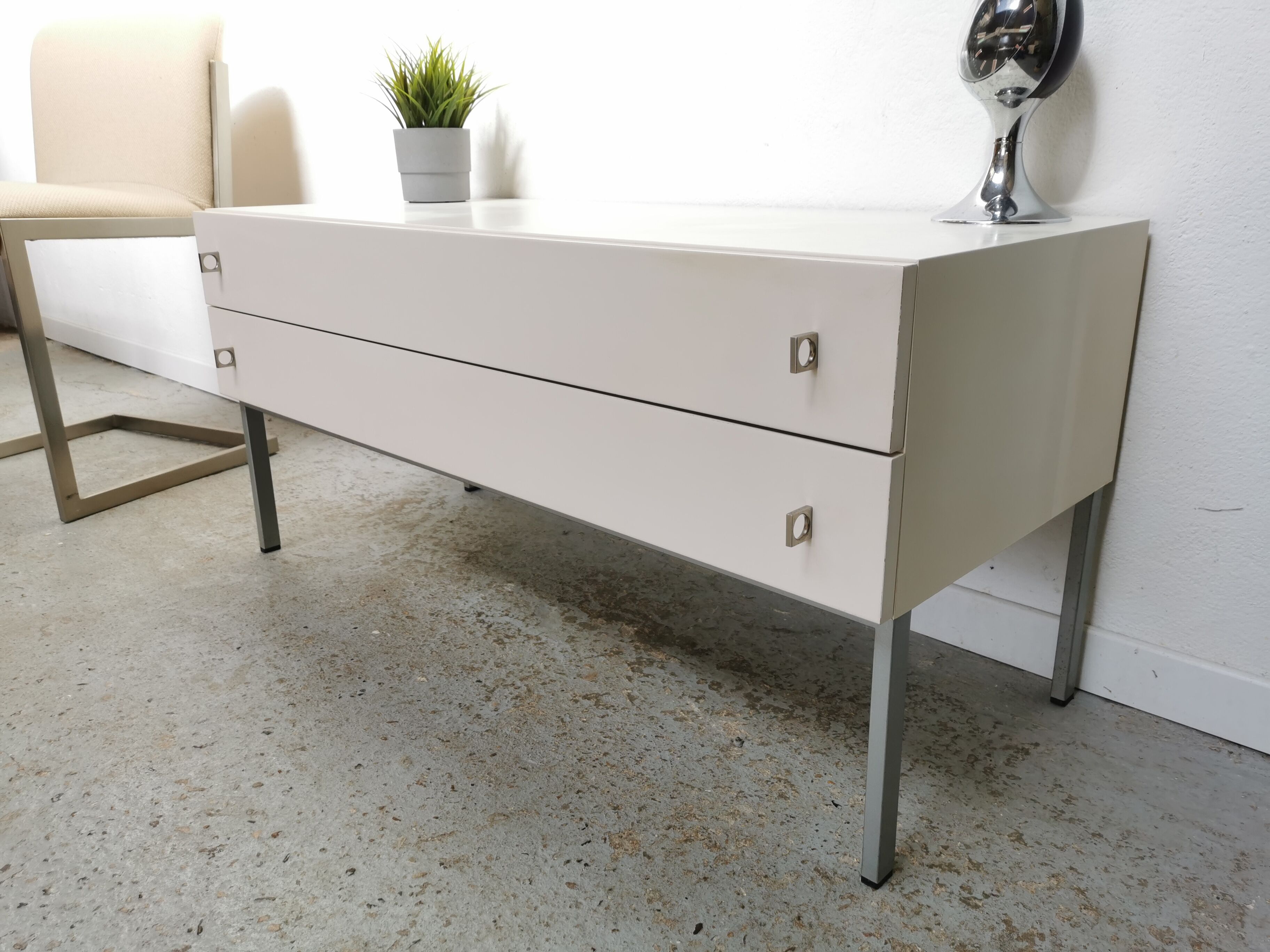 Bedside chest of drawers vintage design 1970