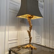 Sculptural bronze lamp, Fondica, Paris
