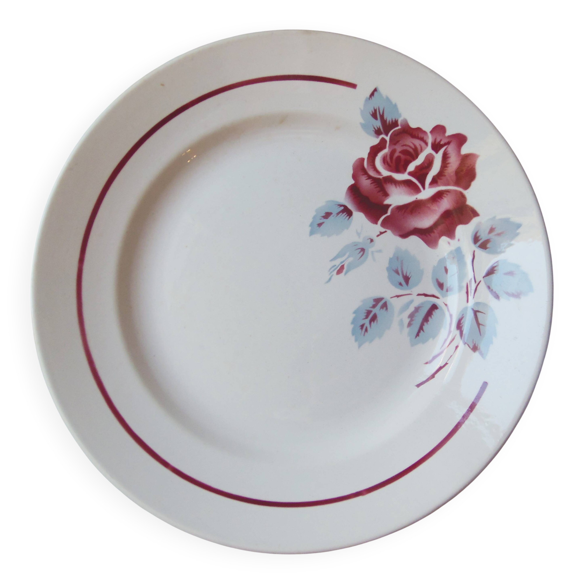 Plat décor de Roses Badonviller
