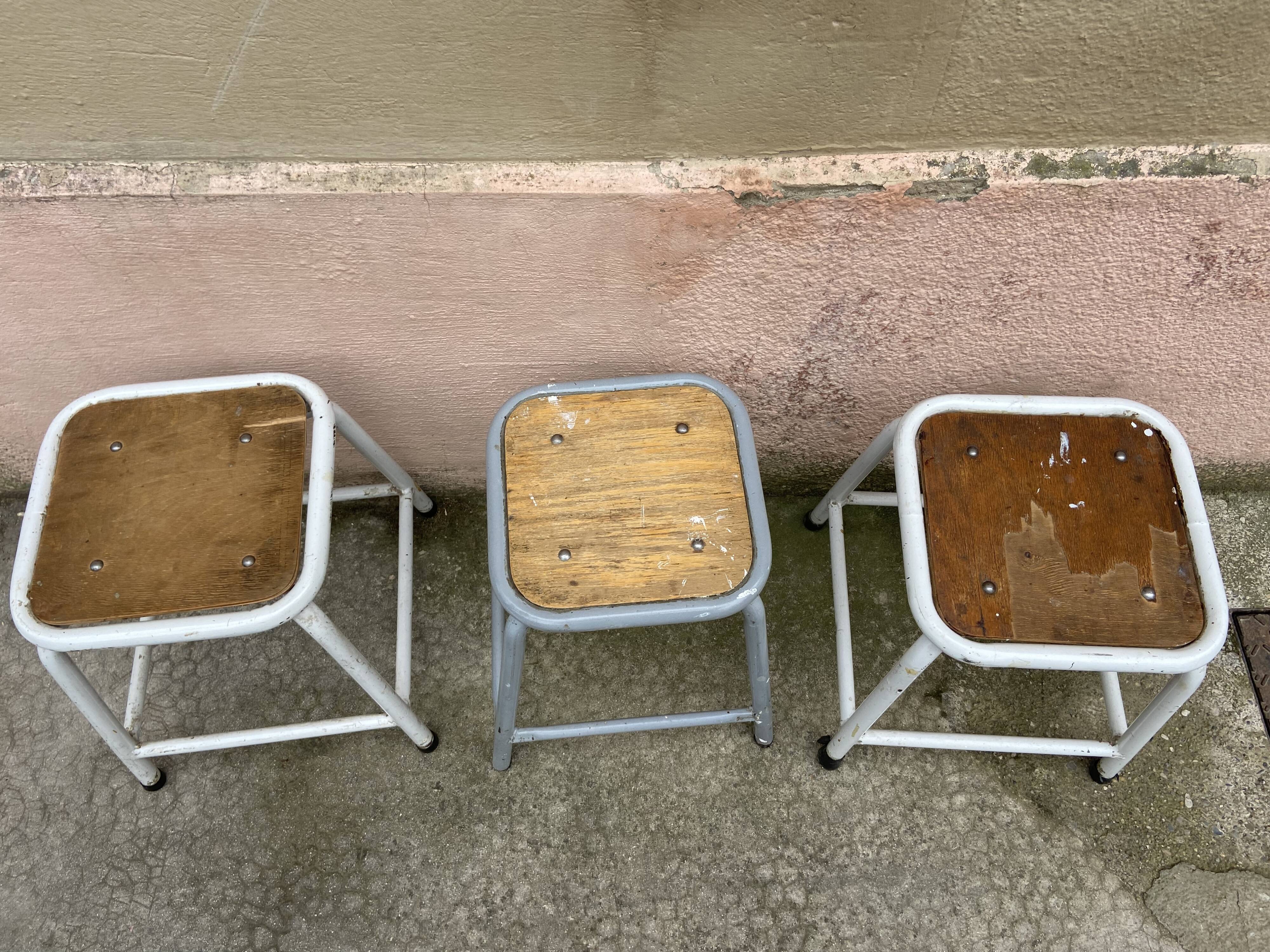 Vintage industrial stool