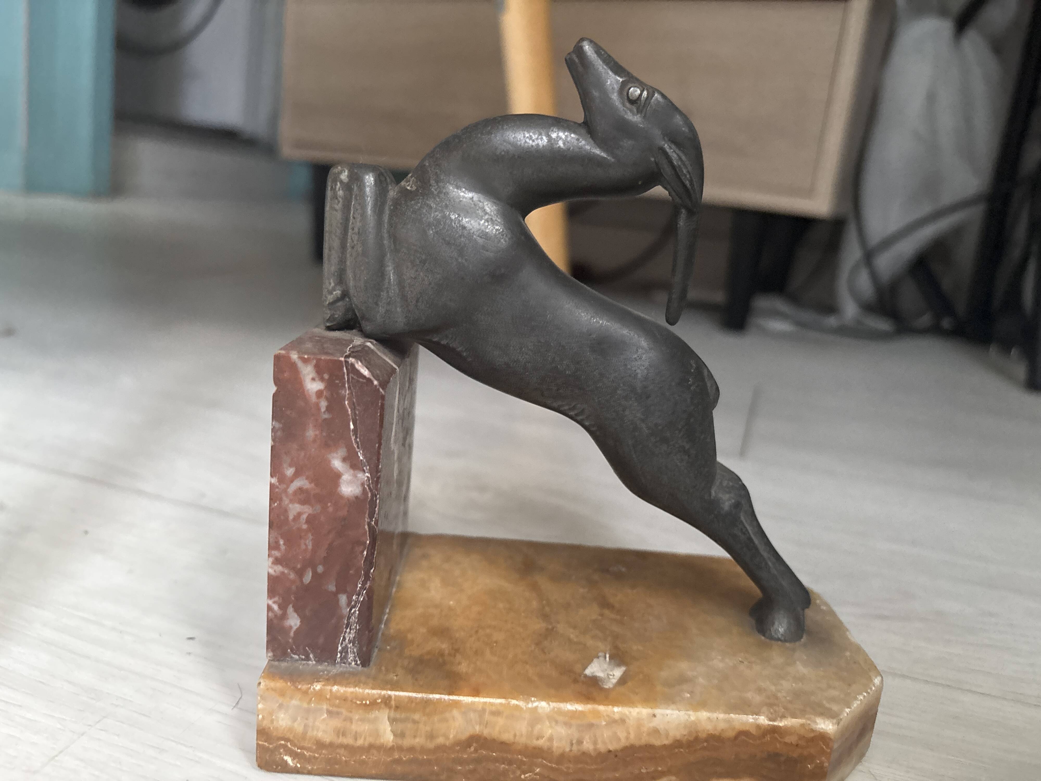 Serre-livre Art Déco Original (Années 30) - Gazelle