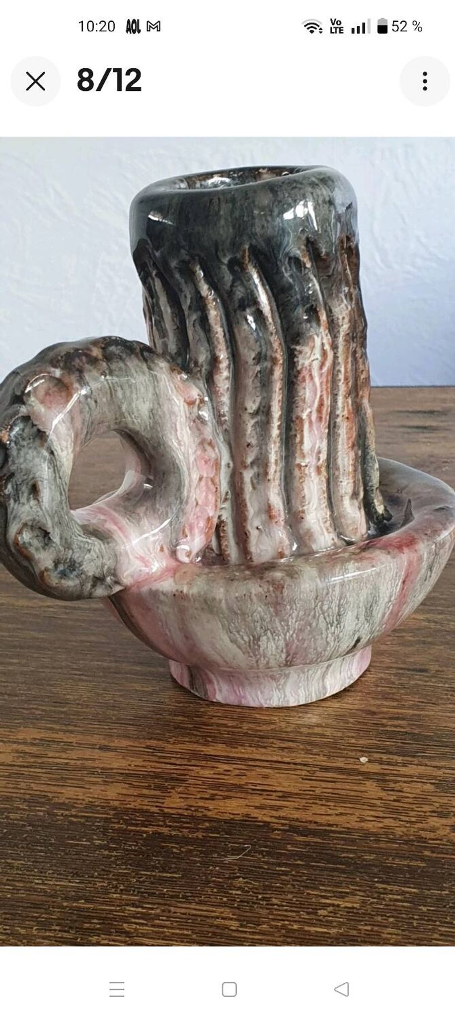 Alice Colonneu ceramic candlestick, 1950