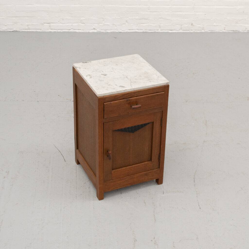 Dutch Art Deco Marble Bedside Table 1920s