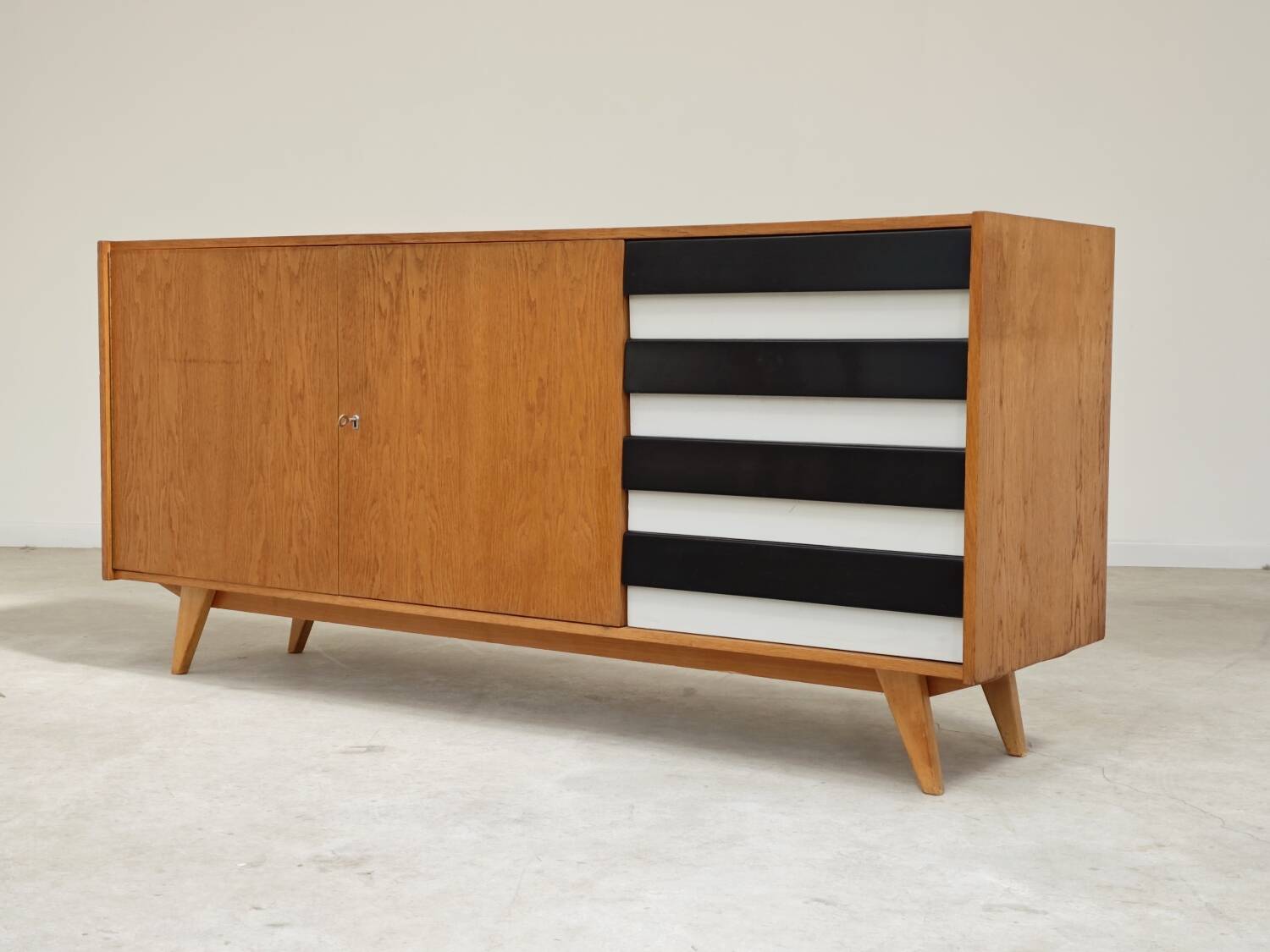 Black and white U 460 sideboard by Jiri Jiroutek for Interier Praha 1960