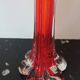 Soliflore in red glass flower foot 1970