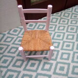 Powder pink child low chair