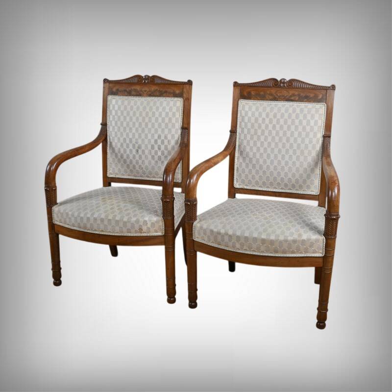 Paire de fauteuils, époque Empire – début XIXe