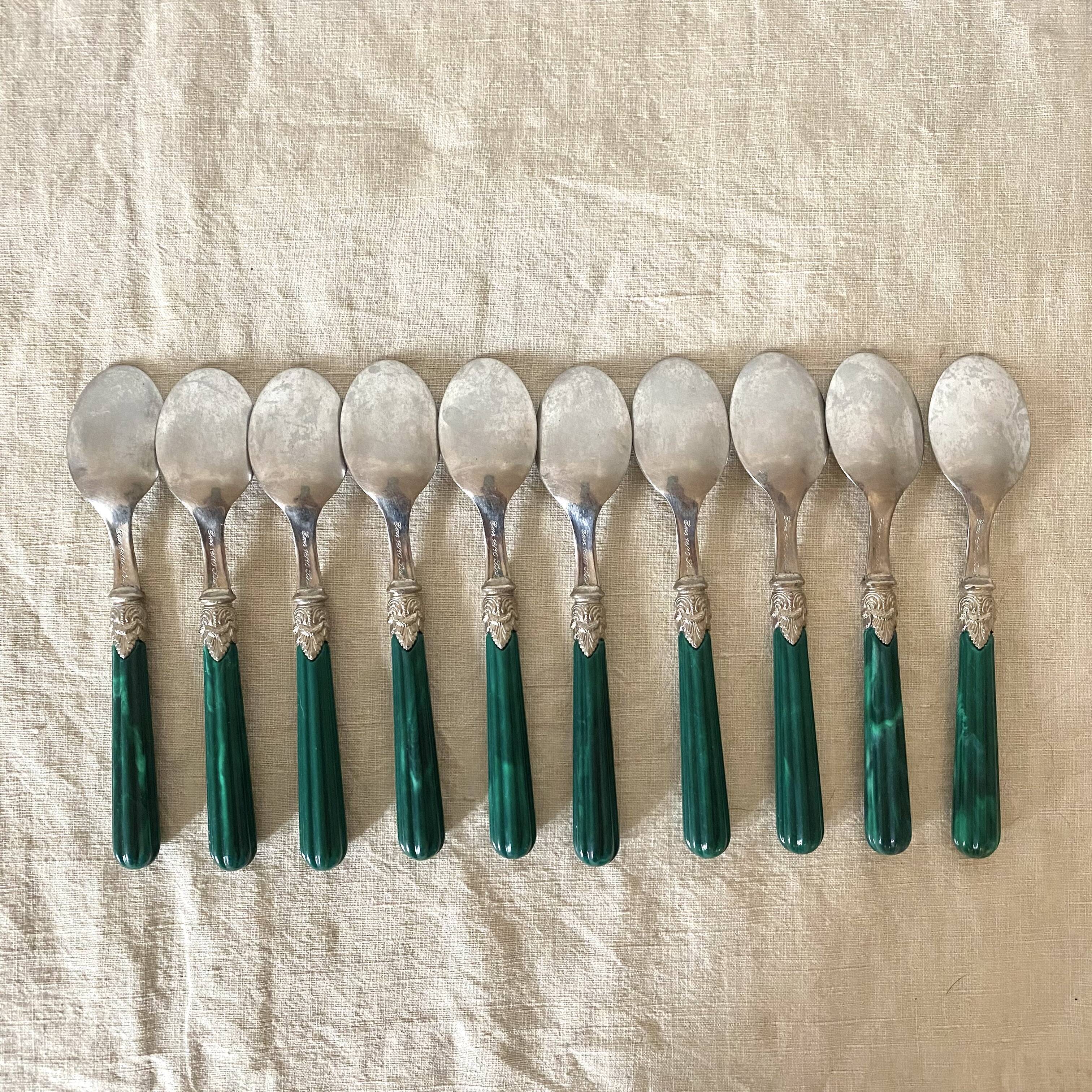 Retro style stainless teaspoon, Italy