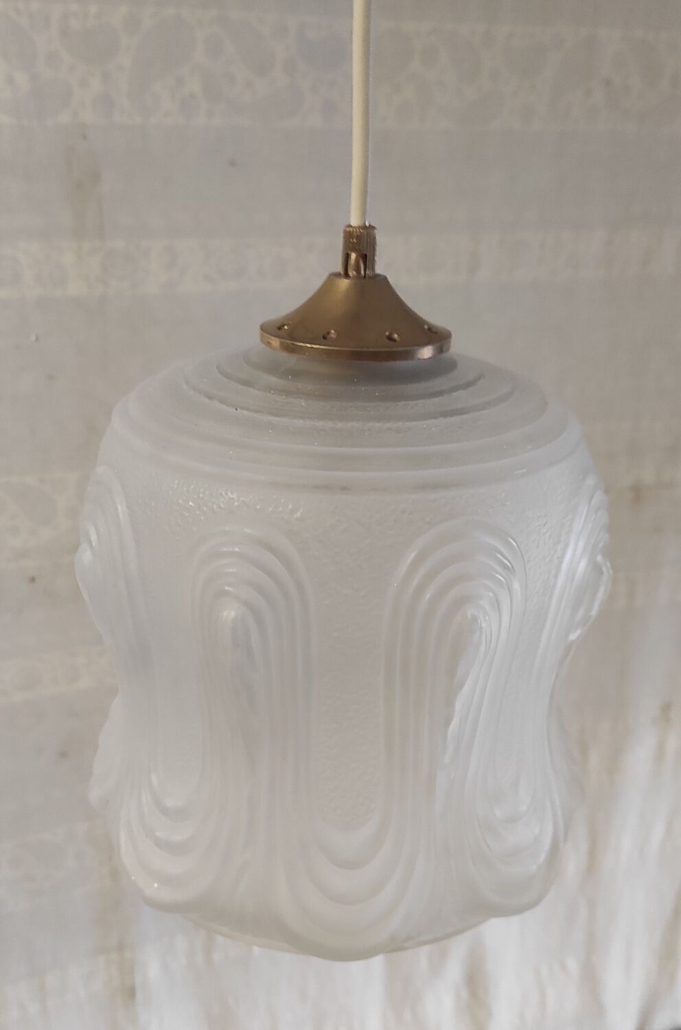 Art Deco portable lamp in glass paste - mid 20th century