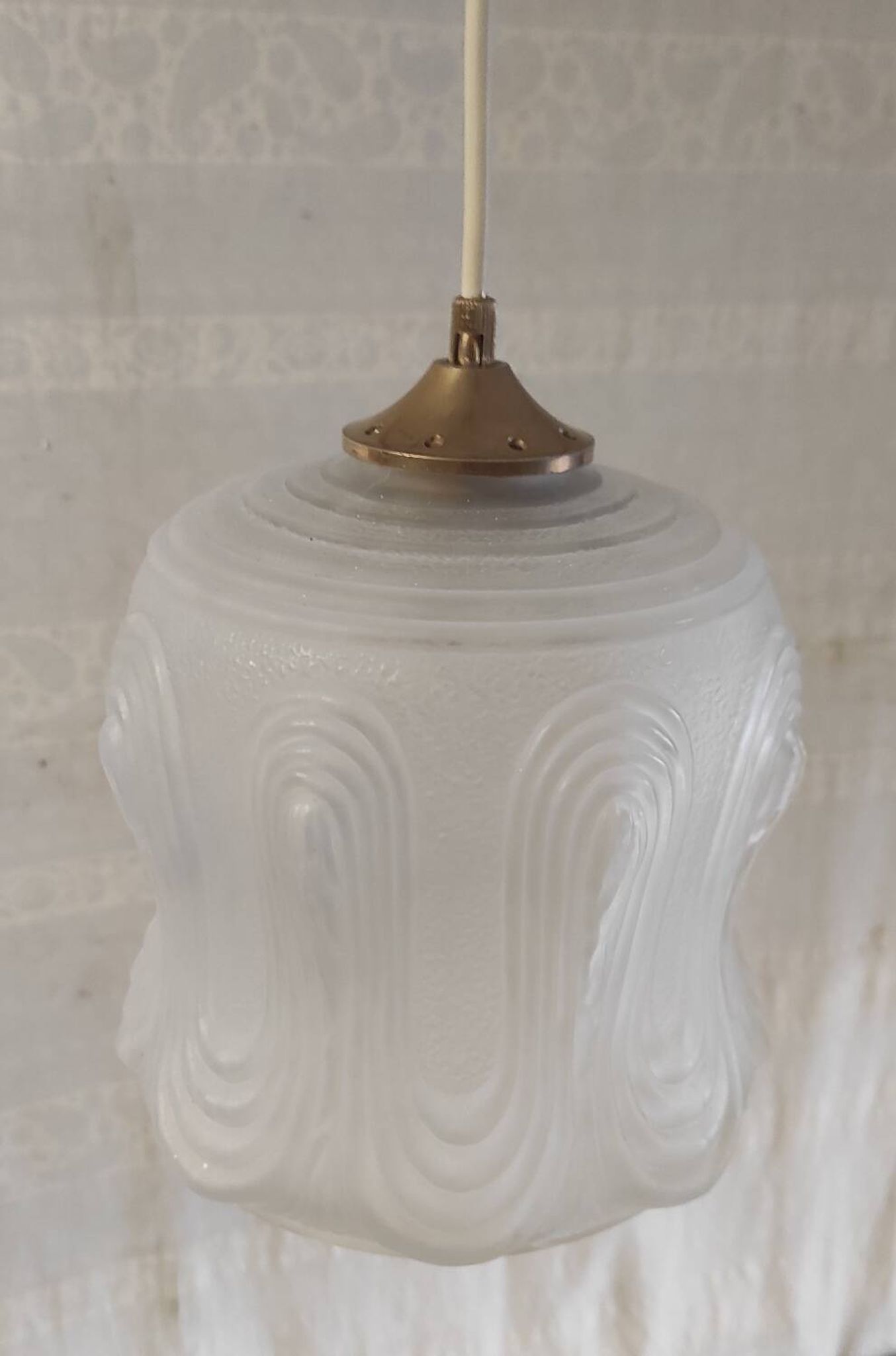 Art Deco portable lamp in glass paste - mid 20th century