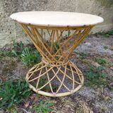 50s rattan table