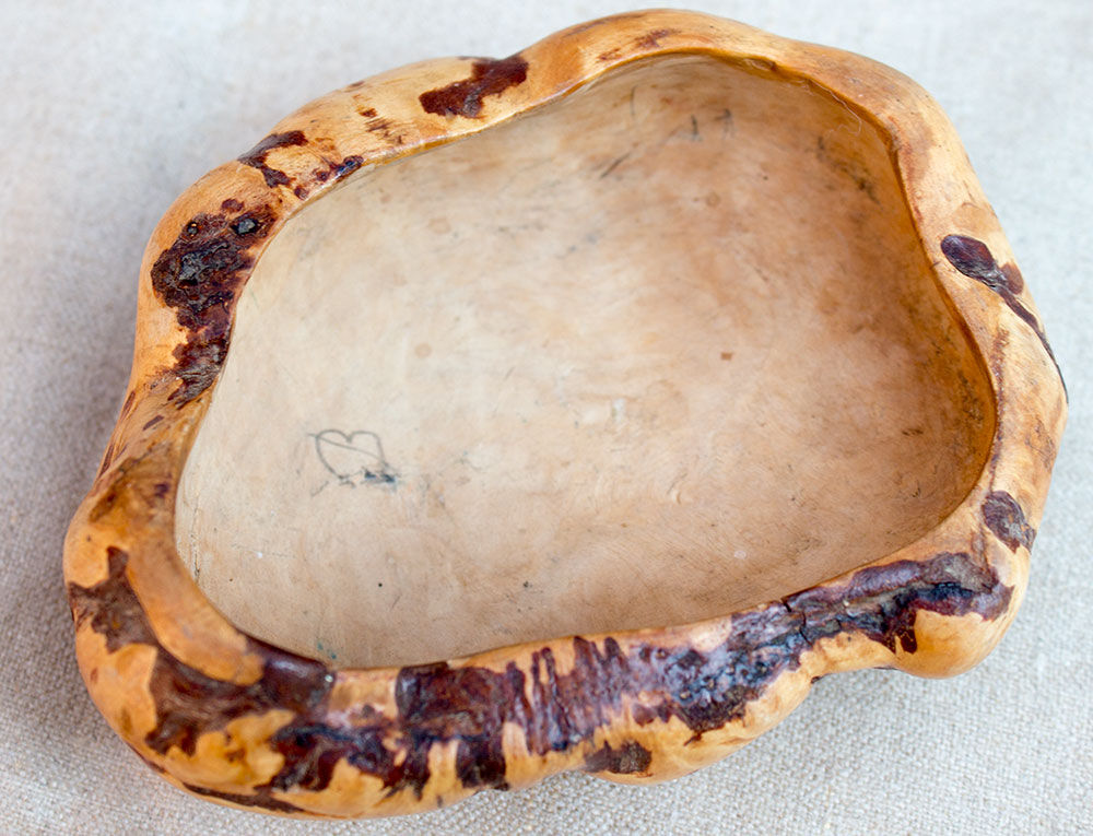 Old wooden bowl Sami Lapland Sweden