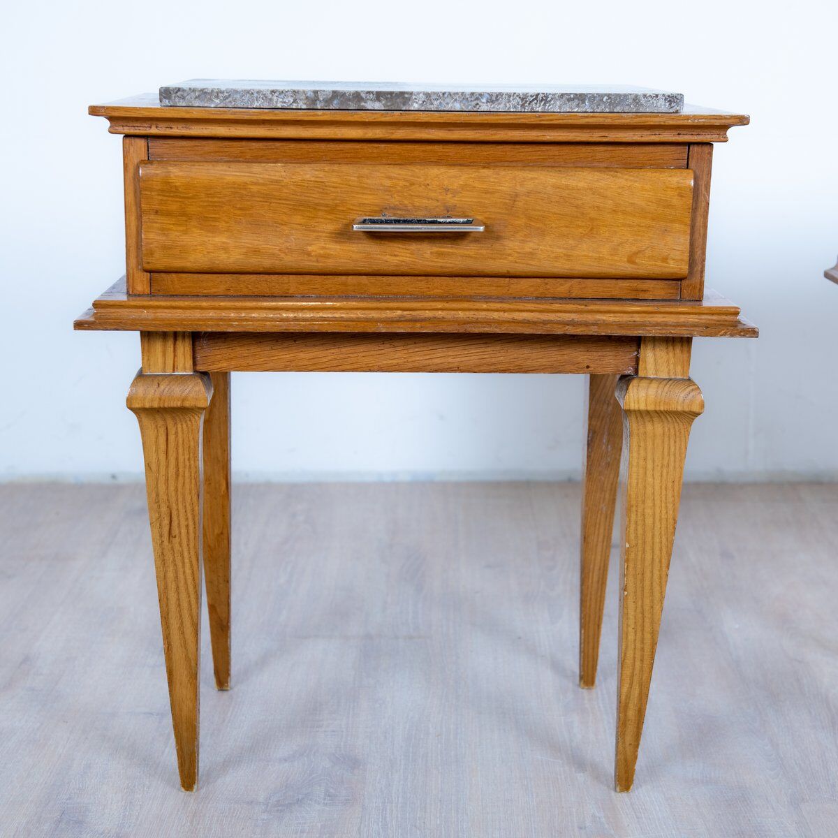 Art Deco bedside tables with marble tops, 1930s, set of 2
