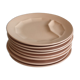 8 plates pink 50's Digoin