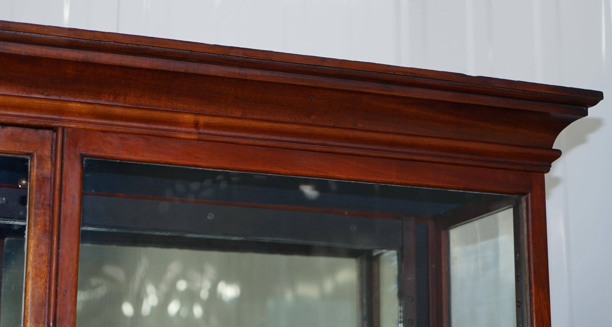 Rare glass-fronted Victorian apothecary cabinet.