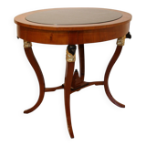 Biedermeier Cherry Veneer Gold-Leaf Center Table, Austria, 1820s