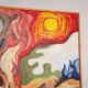 Abstract painting of a figure under the sun - 2 of 2