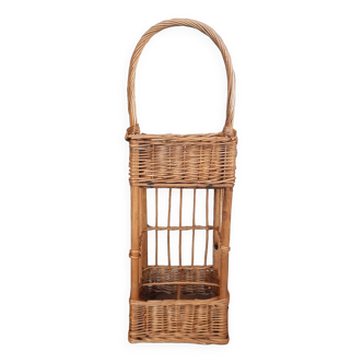 Wicker rattan basket bar