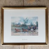 Engraving carriage horse