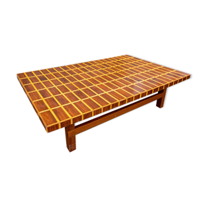 table basse vintage acajou