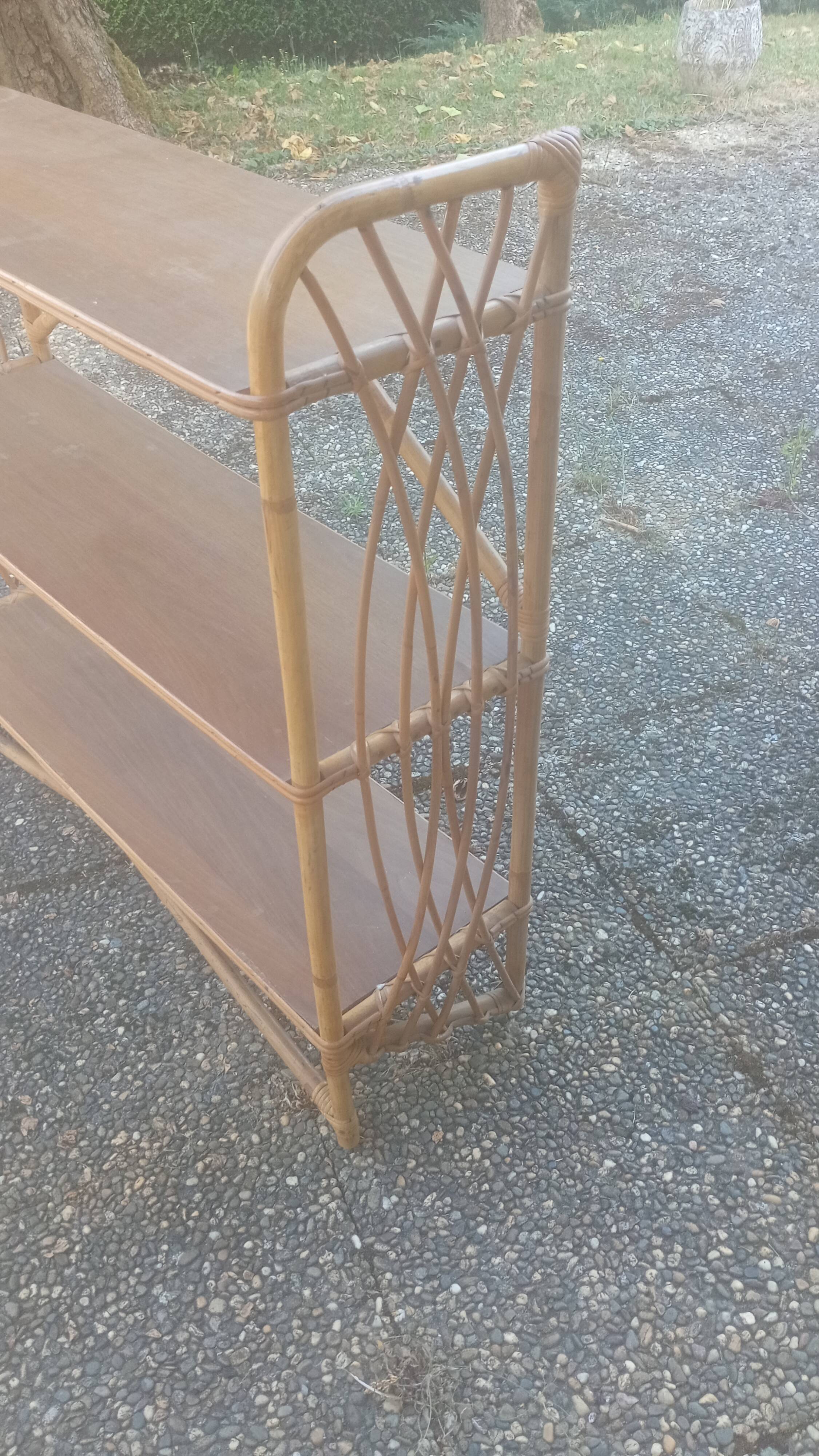 Rattan shelf