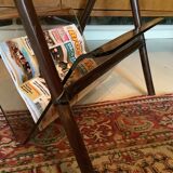 Bamboo and plexiglass magazine rack 1970