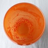 Orange glass vase