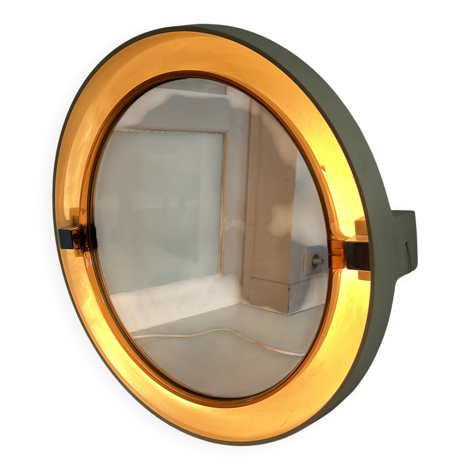 Space Age mirror by Allibert, 1970s.