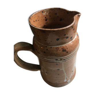 Enameled stoneware pitcher