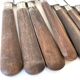 10 old wooden handle knives