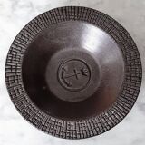 Vintage ceramic - "Granite" series Upsala-Ekeby 1959 - Gray bowl with relief decoration