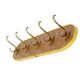 Vintage Rockabilly Coat Rack Fifties Design Wood Veneer Gold
