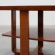 Art Deco Walnut Veneer Side Table with Shelf, Belgium, 1920s