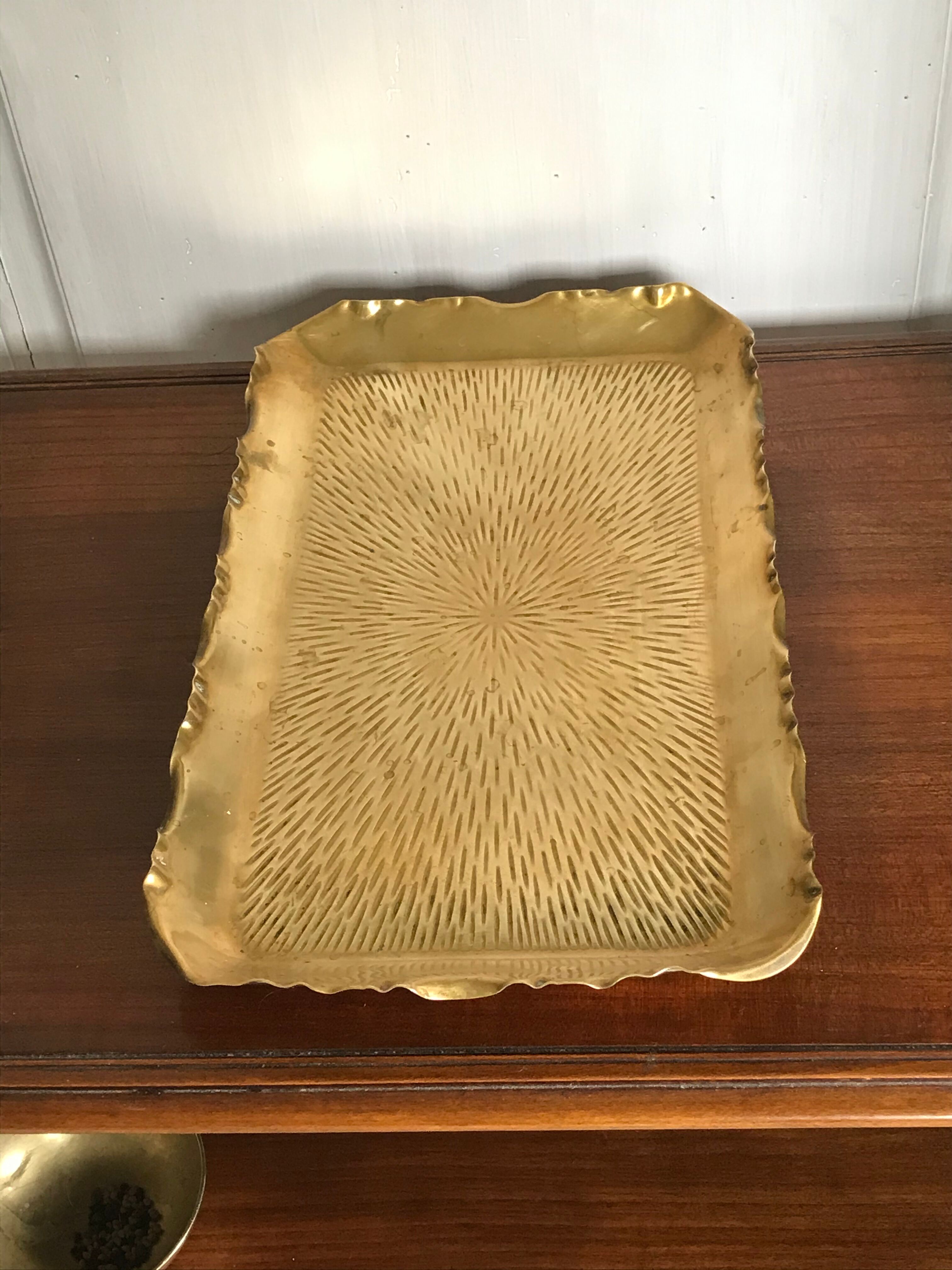 Vintage brass trinket bowl