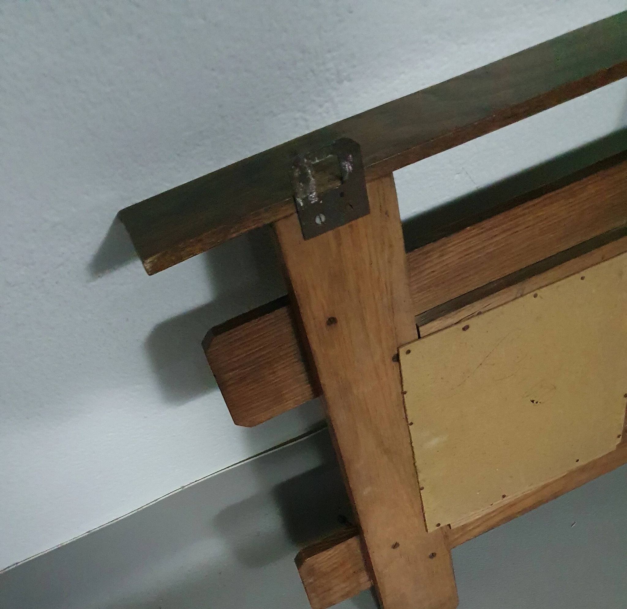 Art Nouveau wall coat rack with tiles