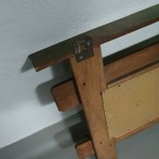 Art Nouveau wall coat rack with tiles