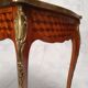 Louis XV Style Writing Table - Gouffé House - Cubes Marquetry - Bois De Rose - 20th