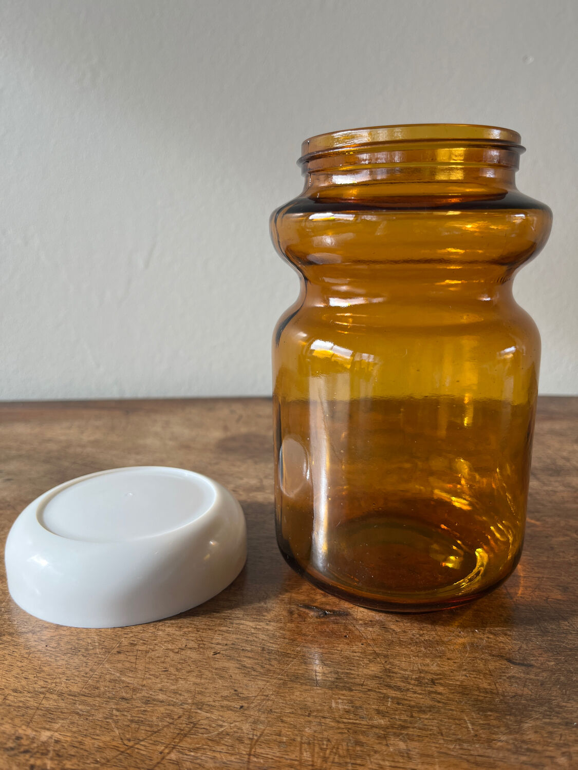 Amber glass jar