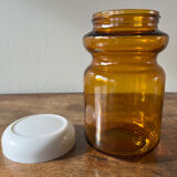 Bocal en verre ambré