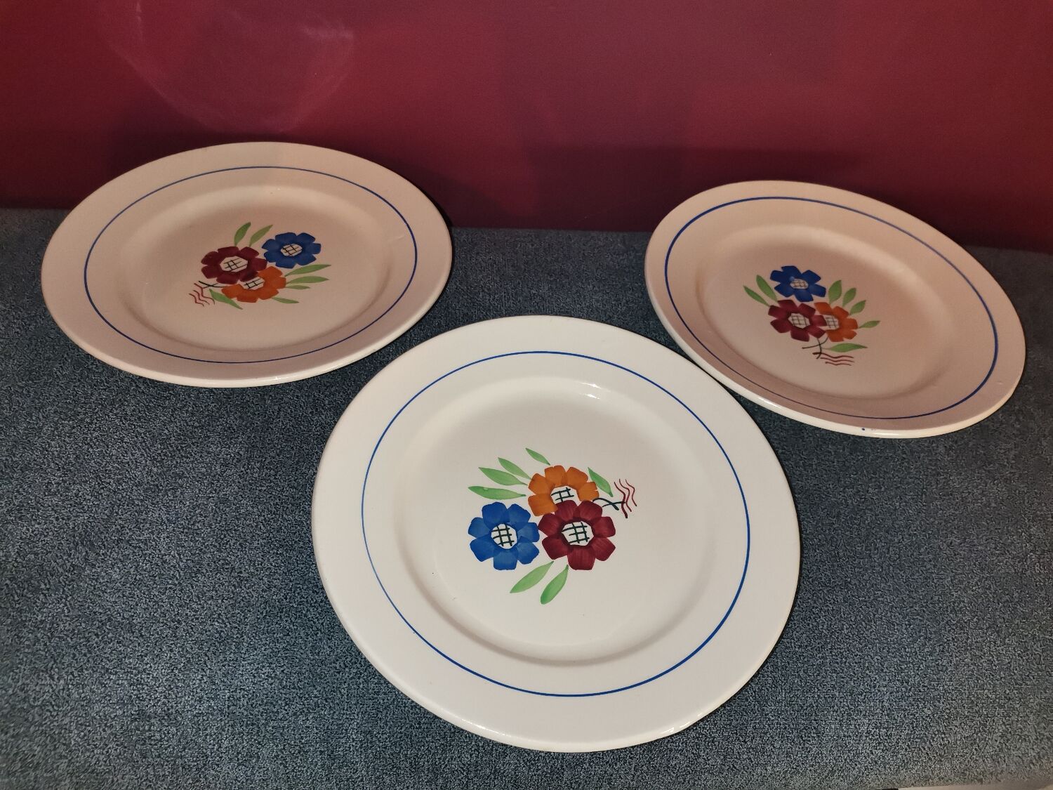 Dessert plates Agnès retro flowers