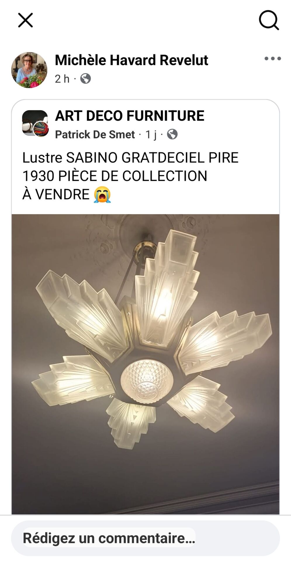Art Deco chandelier 1930