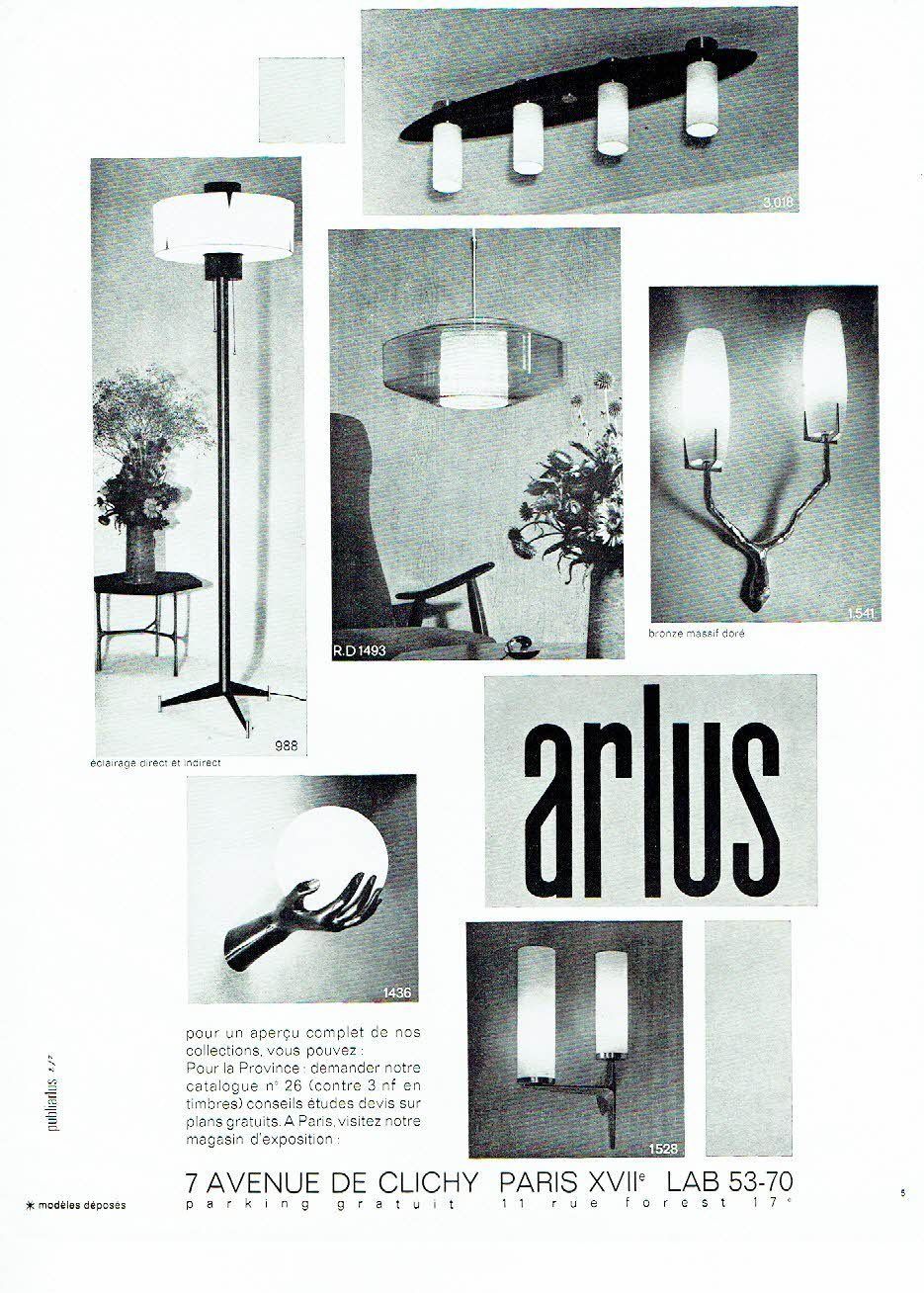 Lampadaire maison Arlus 1950 vintage