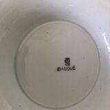 Compotier Basque porcelain red and blue