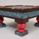 50 x 50 cm hand-carved solid wood tea table